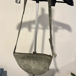 The Sak Sage Green Suede Crossbody Bag
